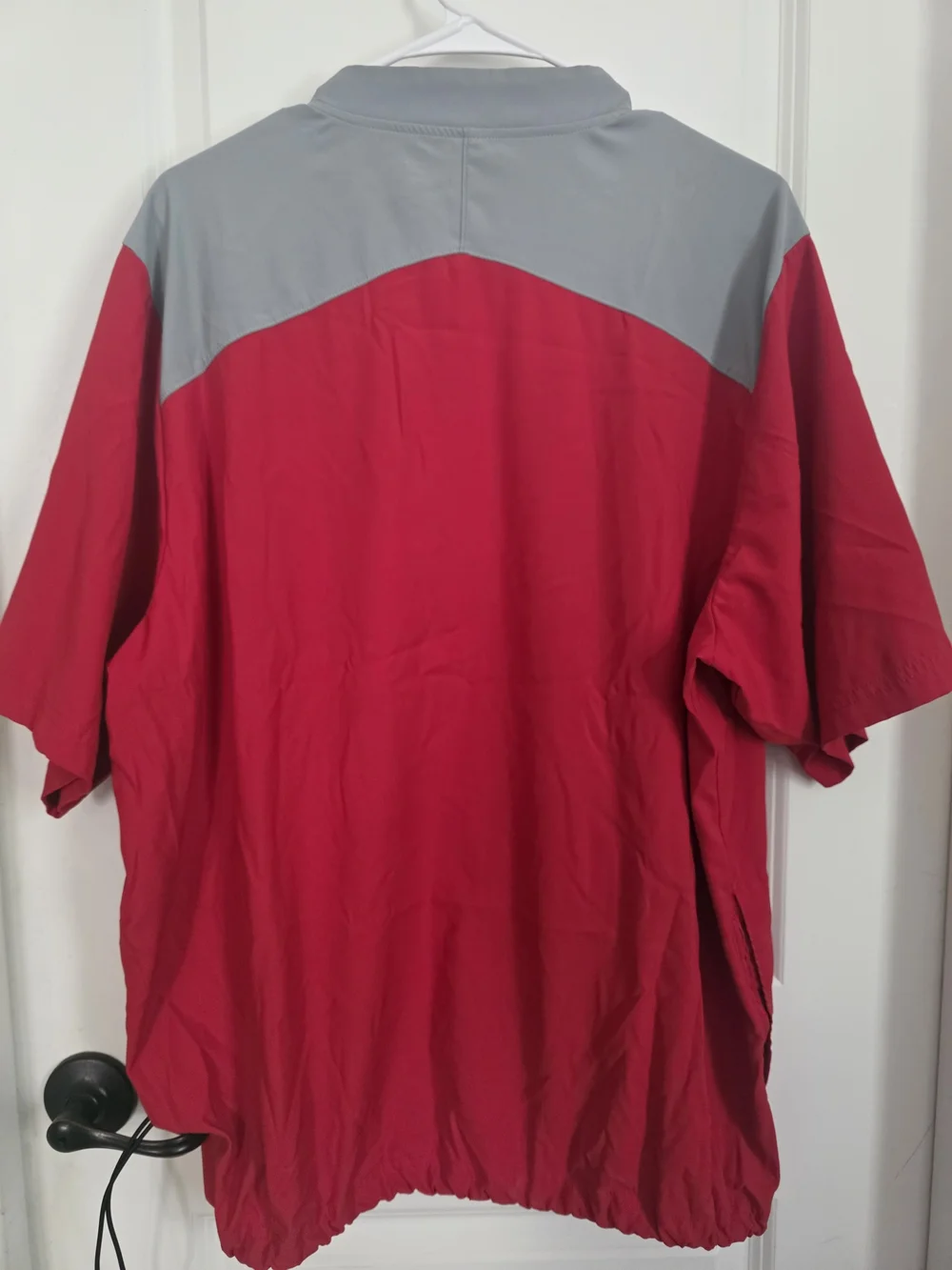 Under Armour Red Half-Zip Athletic Pullover with Gray Yoke